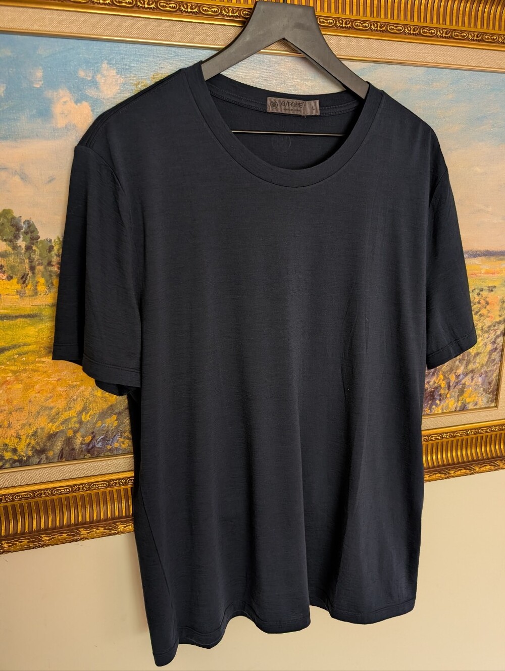 G/FORE Navy Wool Crewneck Tee